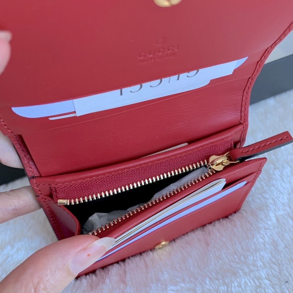 NWT Authentic Gucci Embroidery Cat Mini Wallet - Picture 6 of 8